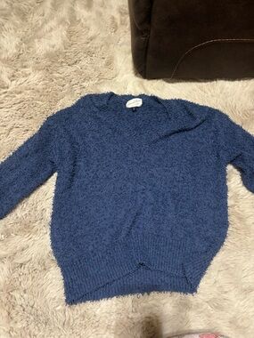 Universal Thread Women's Textured V-Neck Sweater in Navy Blue